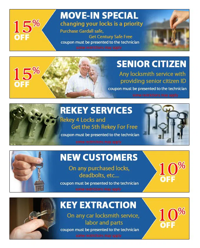 Glenview Locksmith Store, Glenview, IL 847-597-6205 - coupon23-set-five